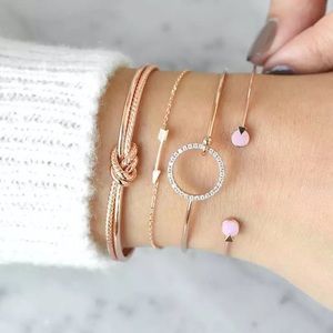 4 bracelets cuffs CZ druzy stone bundle